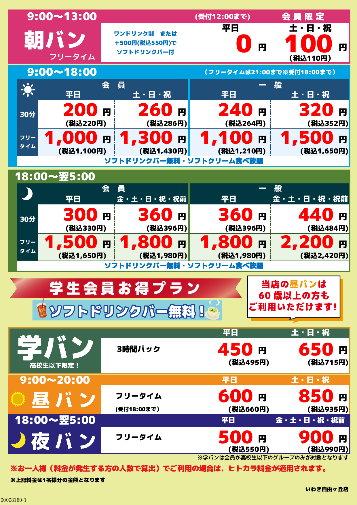 基本料金表