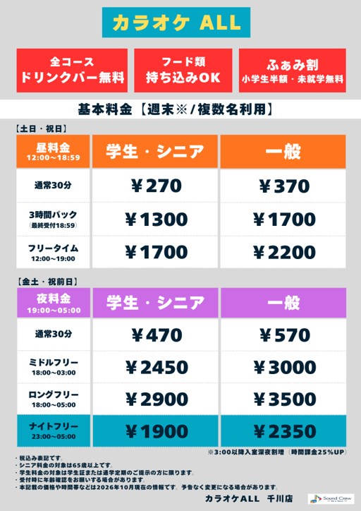 土曜日表